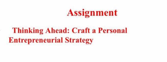 Assignment Thinking Ahead: Craft a Personal