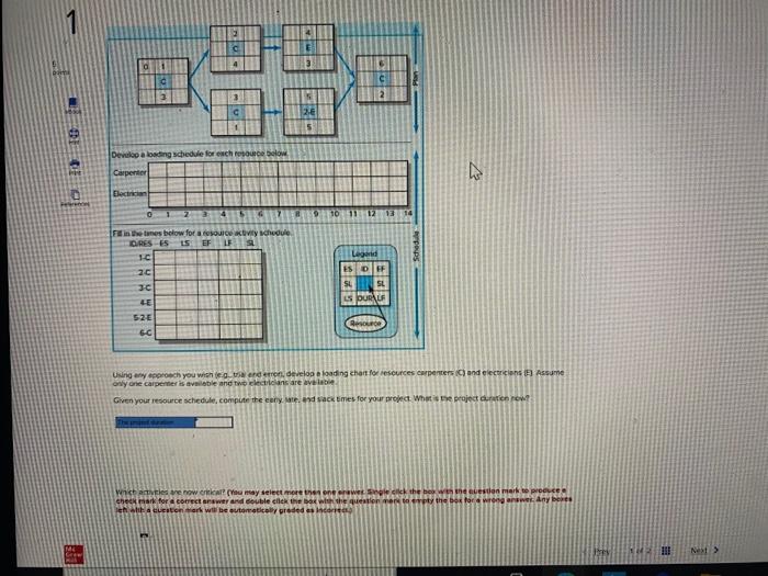 1 EX-5 (Static) Given the network plan that... Go