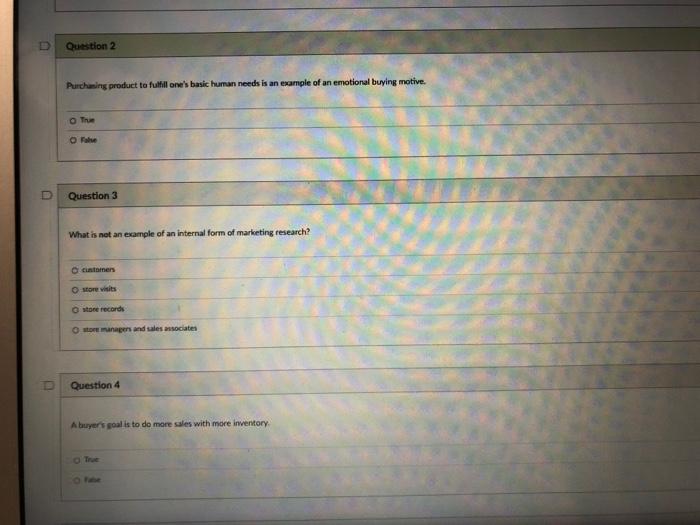 D U Question 2 Purchasing product to fulfillore's