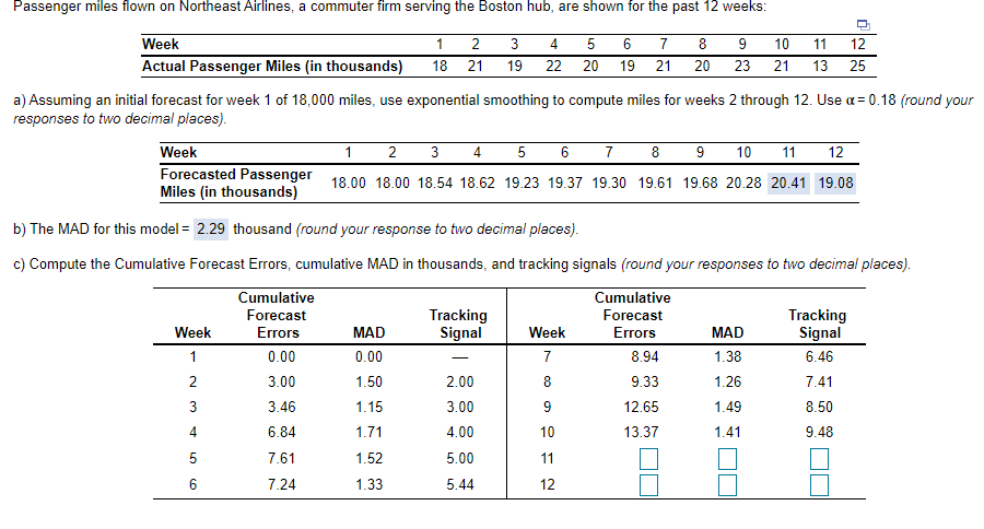 Part C PLEASE Passenger miles flown on Northeast