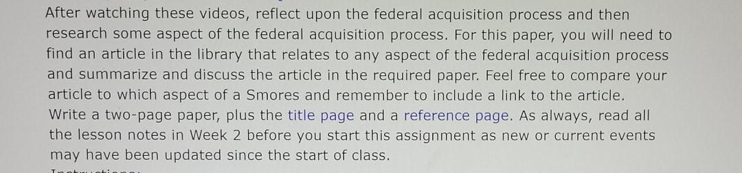 After watching these videos, reflect upon the