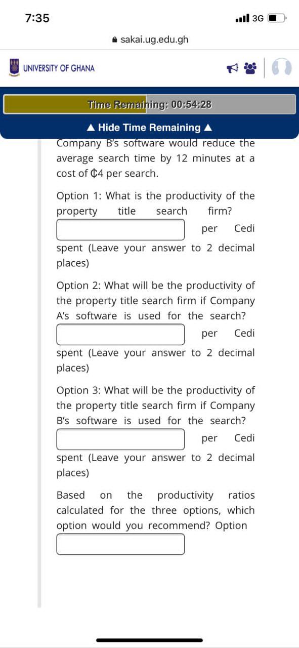 7:35 ...11 3G sakai.ug.edu.gh UNIVERSITY OF GHANA