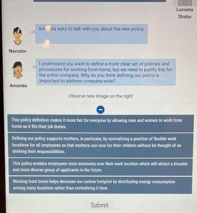 Which answer is correct? A. This policy