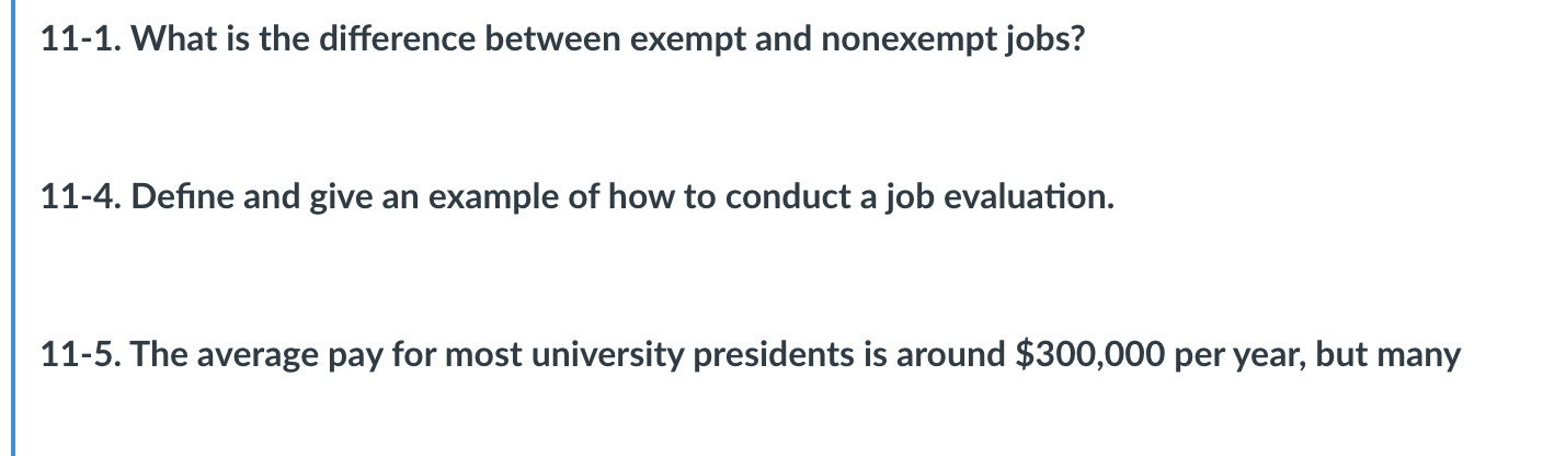 If possible please answer all three with just 2-3