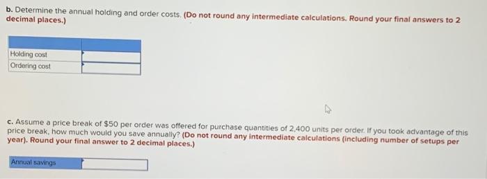 Given the following information, formulate an