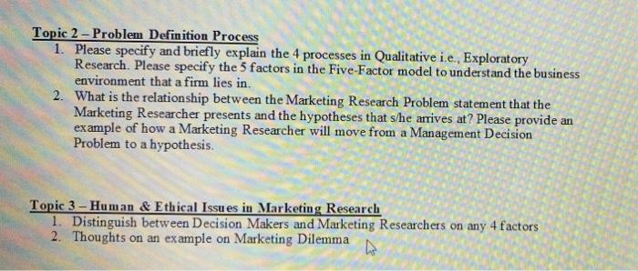 need short explanation Topic 2 - Problem