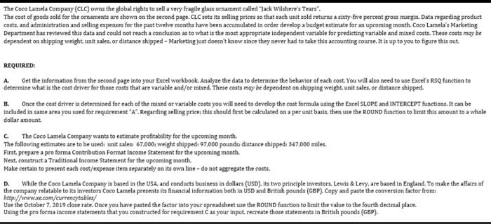 I would really appreciate some help on this excel