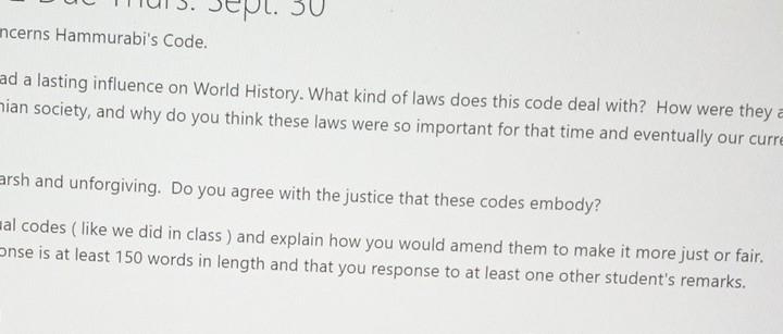 Old MathJax webview Sepi ncerns Hammurabi's Code.