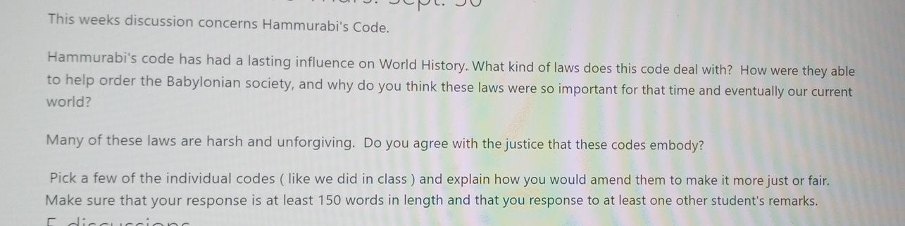 Old MathJax webview Sepi ncerns Hammurabi's Code.