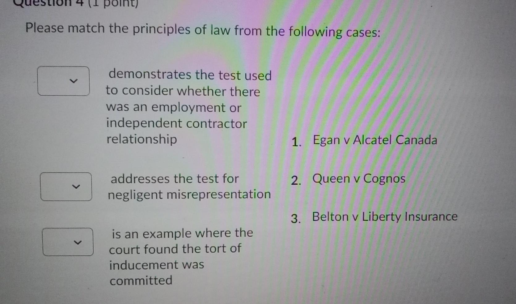 Match the following terms with the definitions