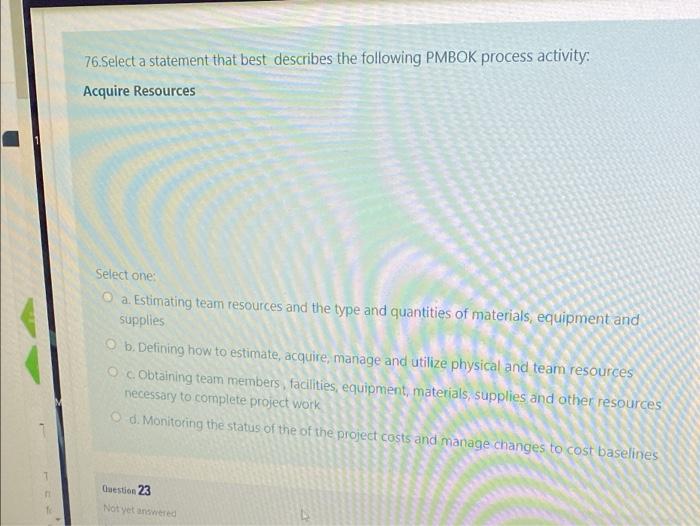 v 76. Select a statement that best describes the