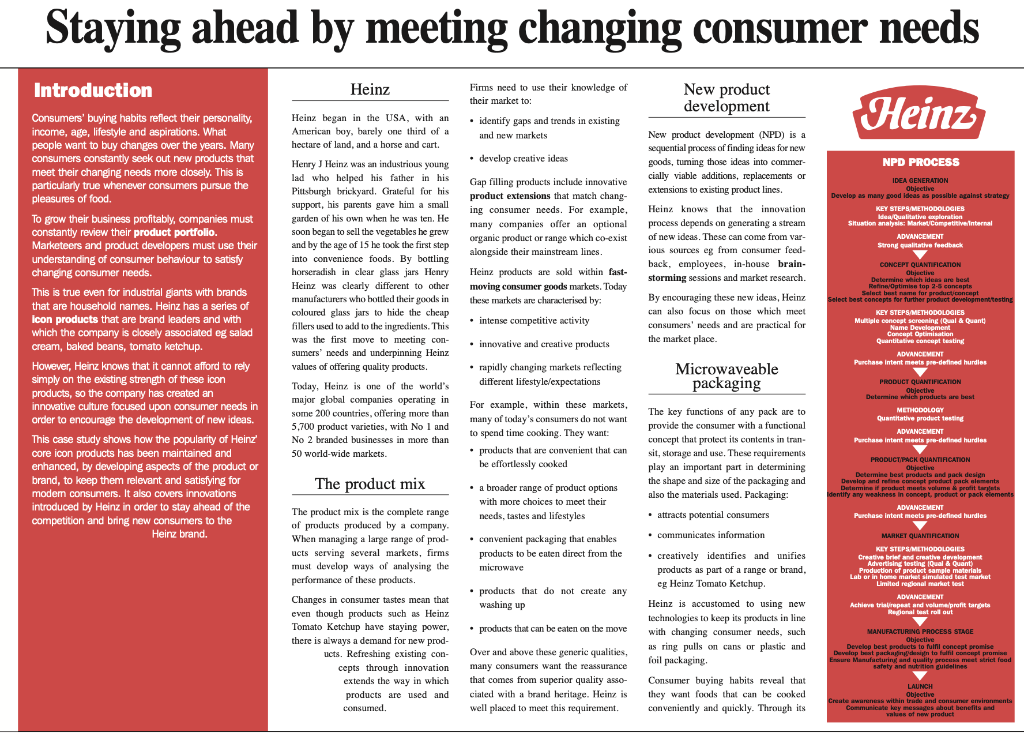 Staving ahead by meeting changing consumer needs
