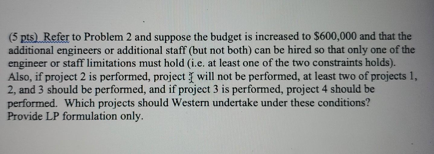 (LP for previous question (2)): (5 pts) Refer to