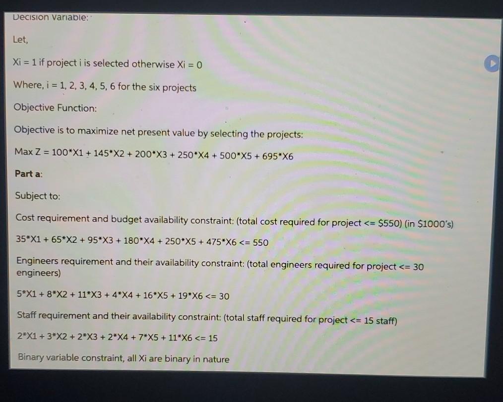 (LP for previous question (2)): (5 pts) Refer to