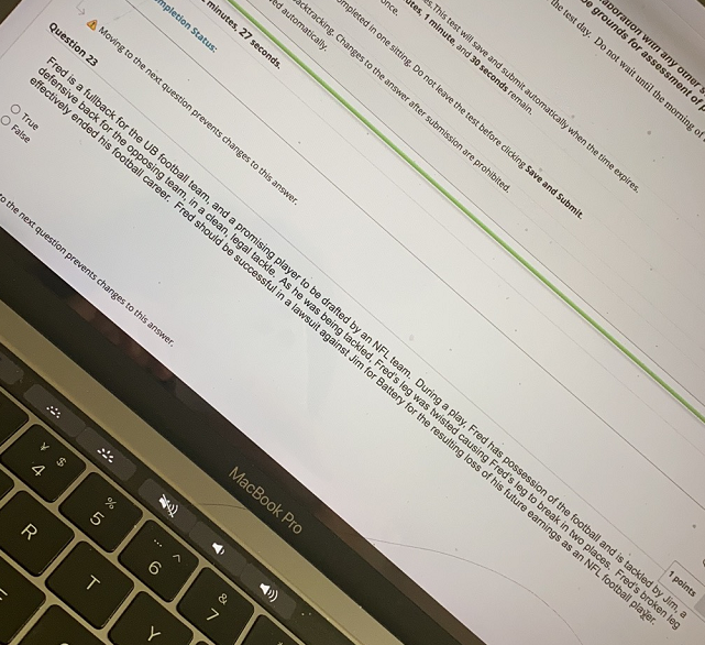 1 points Once started, this etion This test does