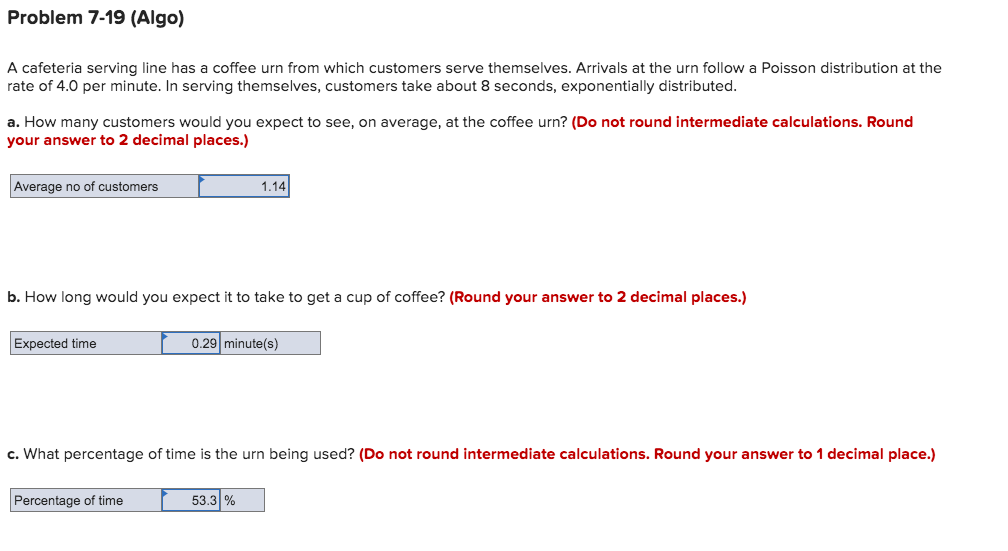 Problem 7-19 (Algo) A cafeteria serving line has