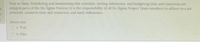 True or False: Scheduling and maintaining that