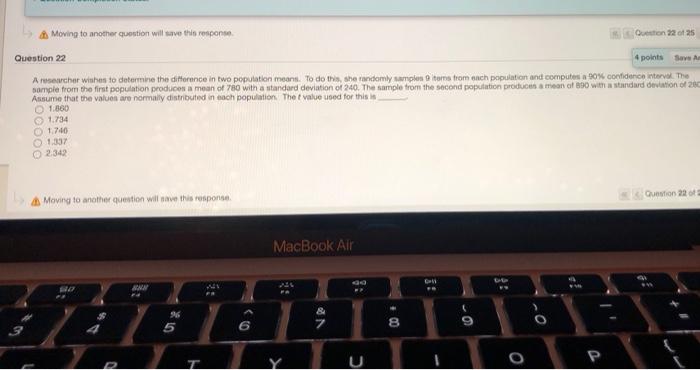 Moving to another question will save this