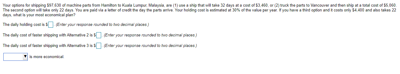 Your options for shipping 597,630 of machine