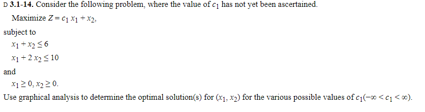 Find the optimal schedule using excel. D 3.1-14.