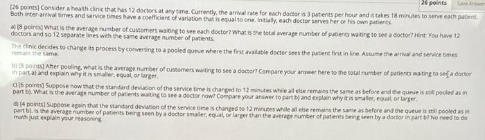 please answer and show work SA 26 points 126