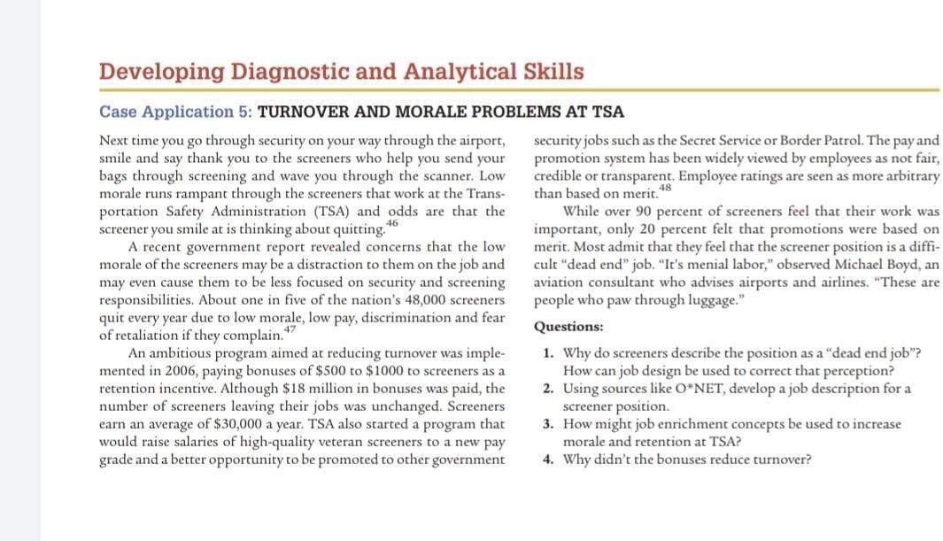 human resource Managment Developing Diagnostic