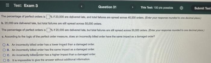 * Test: Exam 3 Question 31 This Test: 100 pts