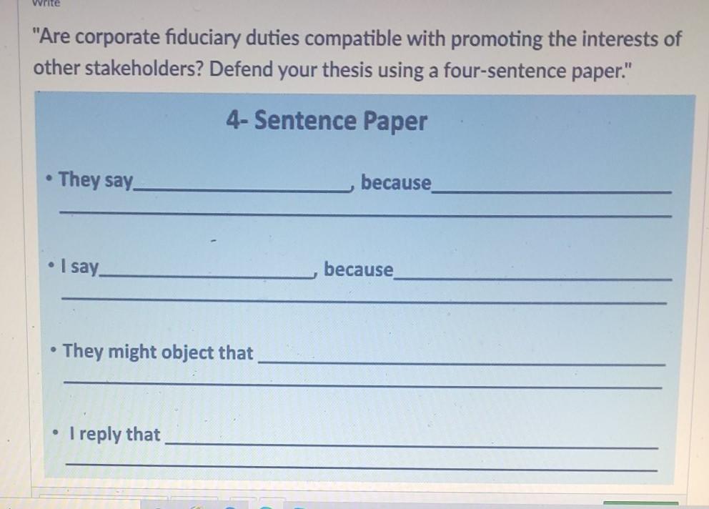 Please use the suggested format for a four