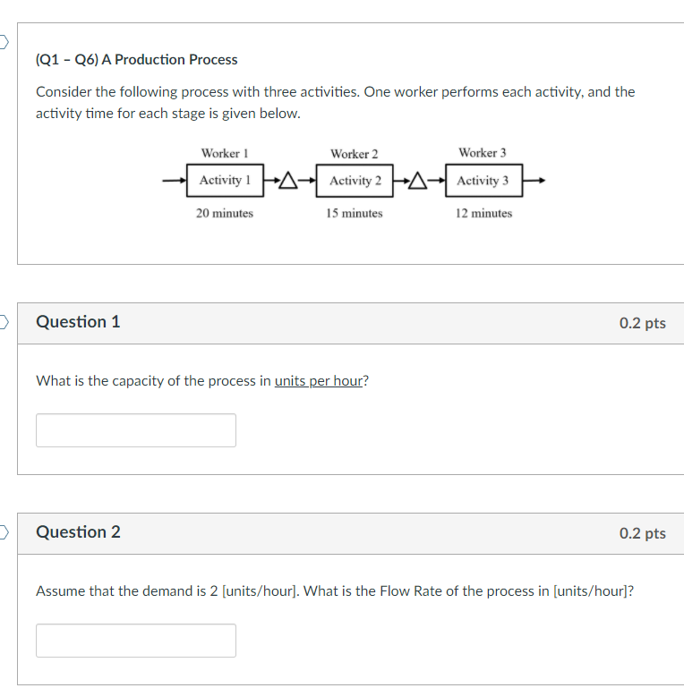 (Q1 - 06) A Production Process Consider the