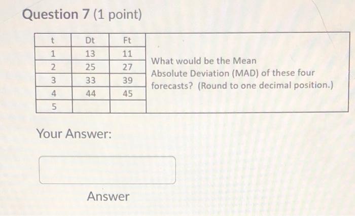 Question 3 (1 point) t DE Ft 1 10 2 32 What would