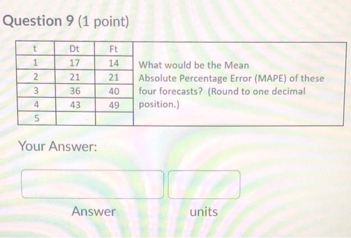 Question 3 (1 point) t DE Ft 1 10 2 32 What would