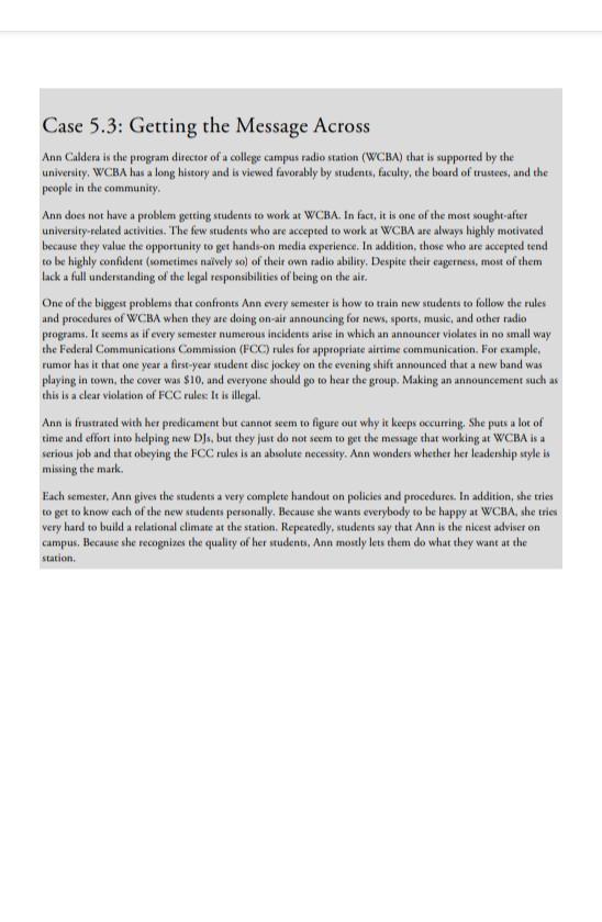 1. Whats the problem at WCBA? 2. Using SLII as a