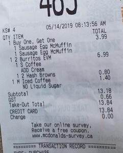 List the different type of information that can