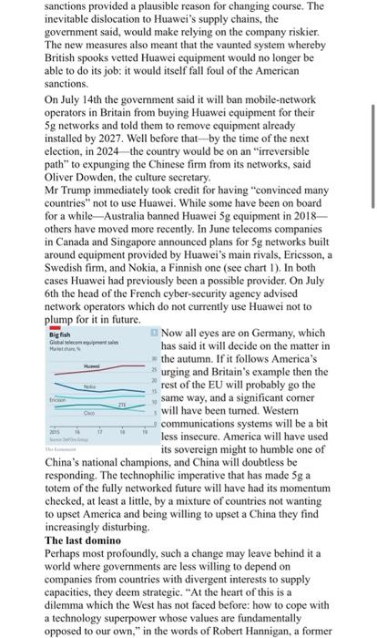 Why did the US ban Huawei from receiving American