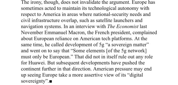 Why did the US ban Huawei from receiving American