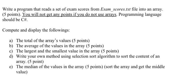 how to do the coding in visual studio exam_scores