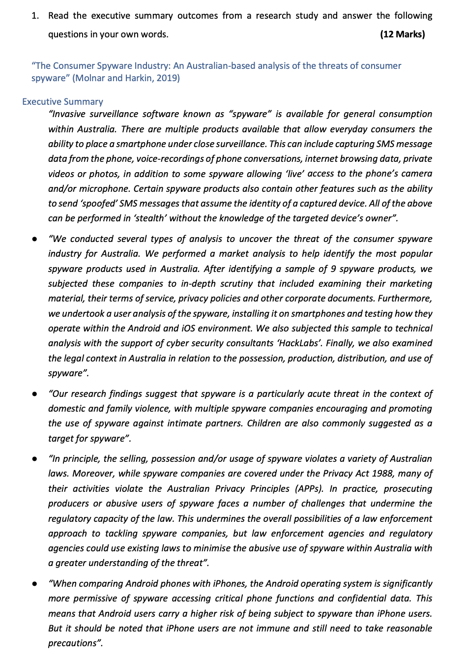 a) After reading the report, you want to raise