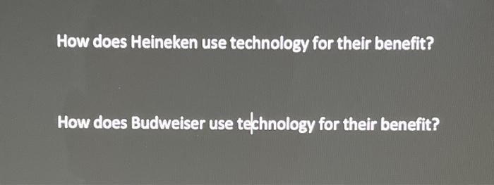 How does Heineken use technology for their