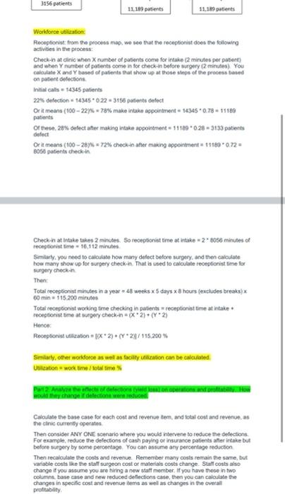 Part 1: Map the process flow in the clinic and