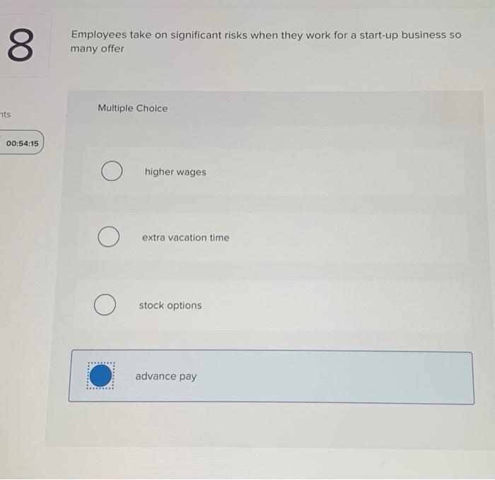 00 8 Employees take on significant risks when
