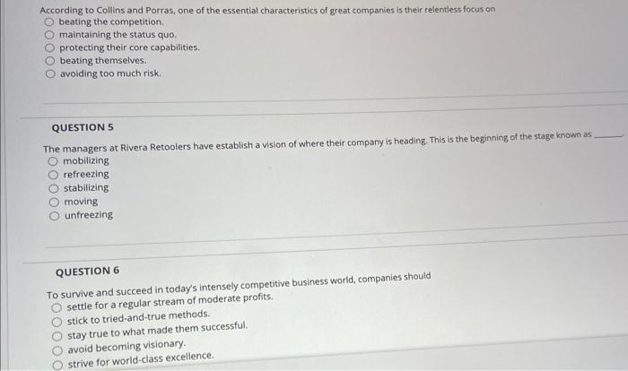 According to Collins and Porras, one of the