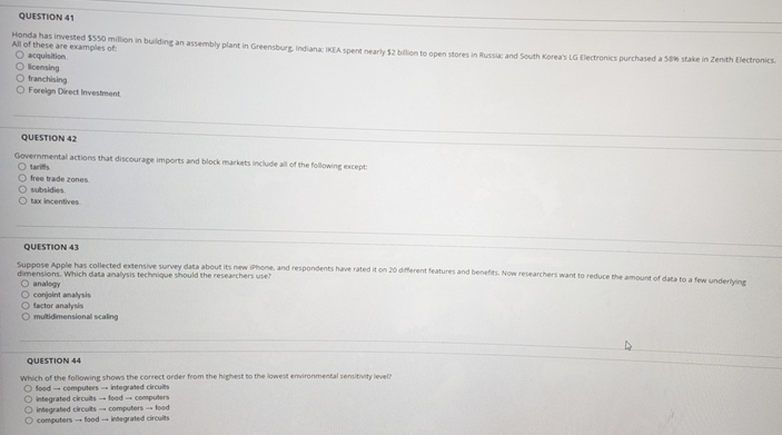 All of these are examples of: acquisition.