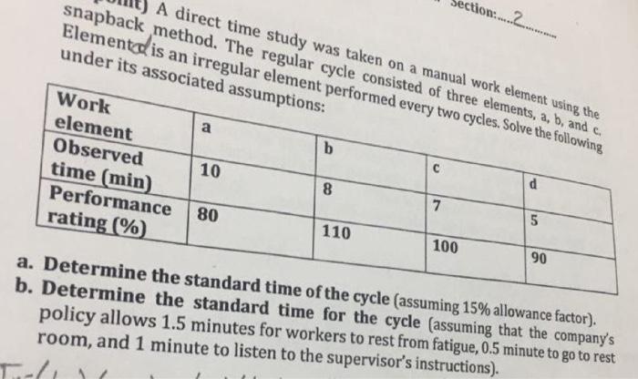 please solve it in details. Snapback A direct