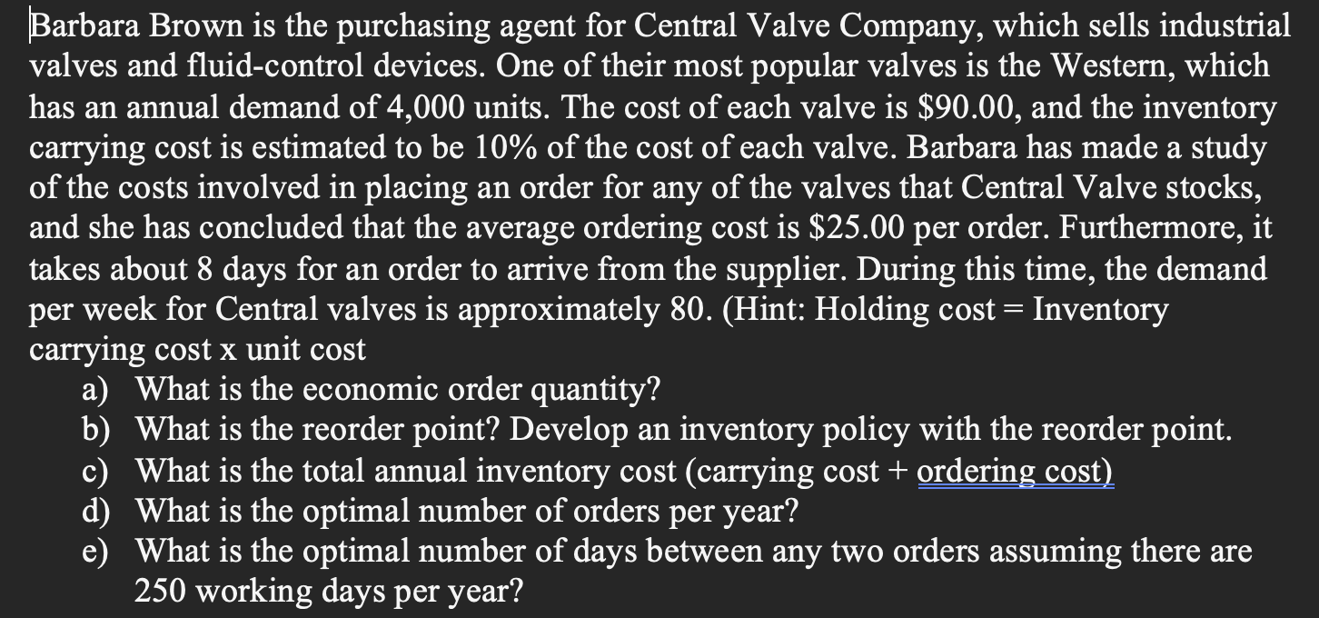 Please help me answer parts a, b, c, d, and e