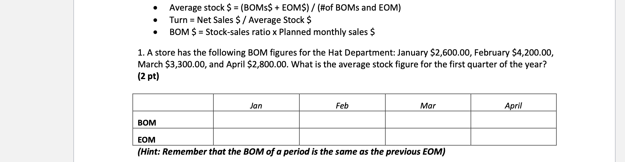 PLEASE ANSWER IN EXCEL FORMAT ONLY WITH FORMULAS