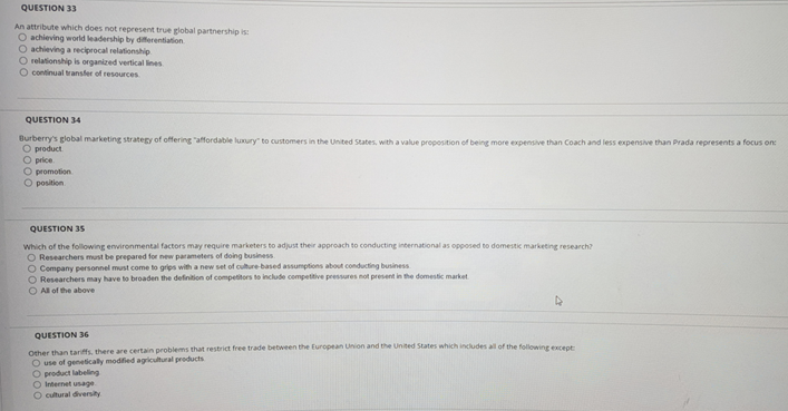 An attribute which does not represent true global