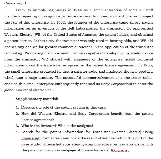 pls help me Case study 1 From its humble