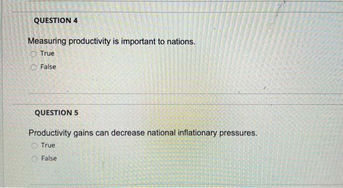4-5 true or false QUESTION 4 Measuring