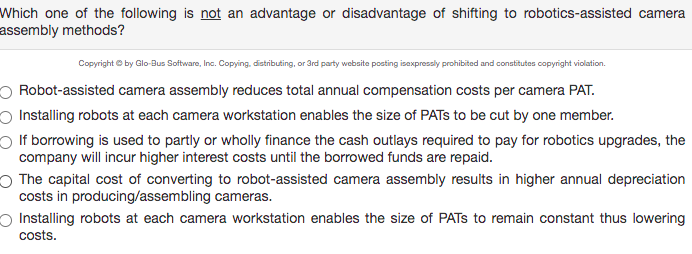 Which one of the following is not an advantage or