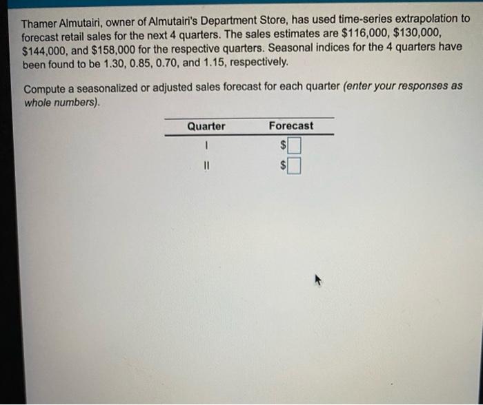 question has several parts Thamer Almutairi,
